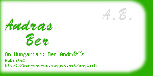 andras ber business card
